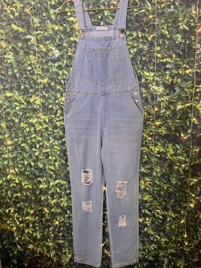 Vintage-Style Blue Denim Overalls - Women - Adjustable Straps
